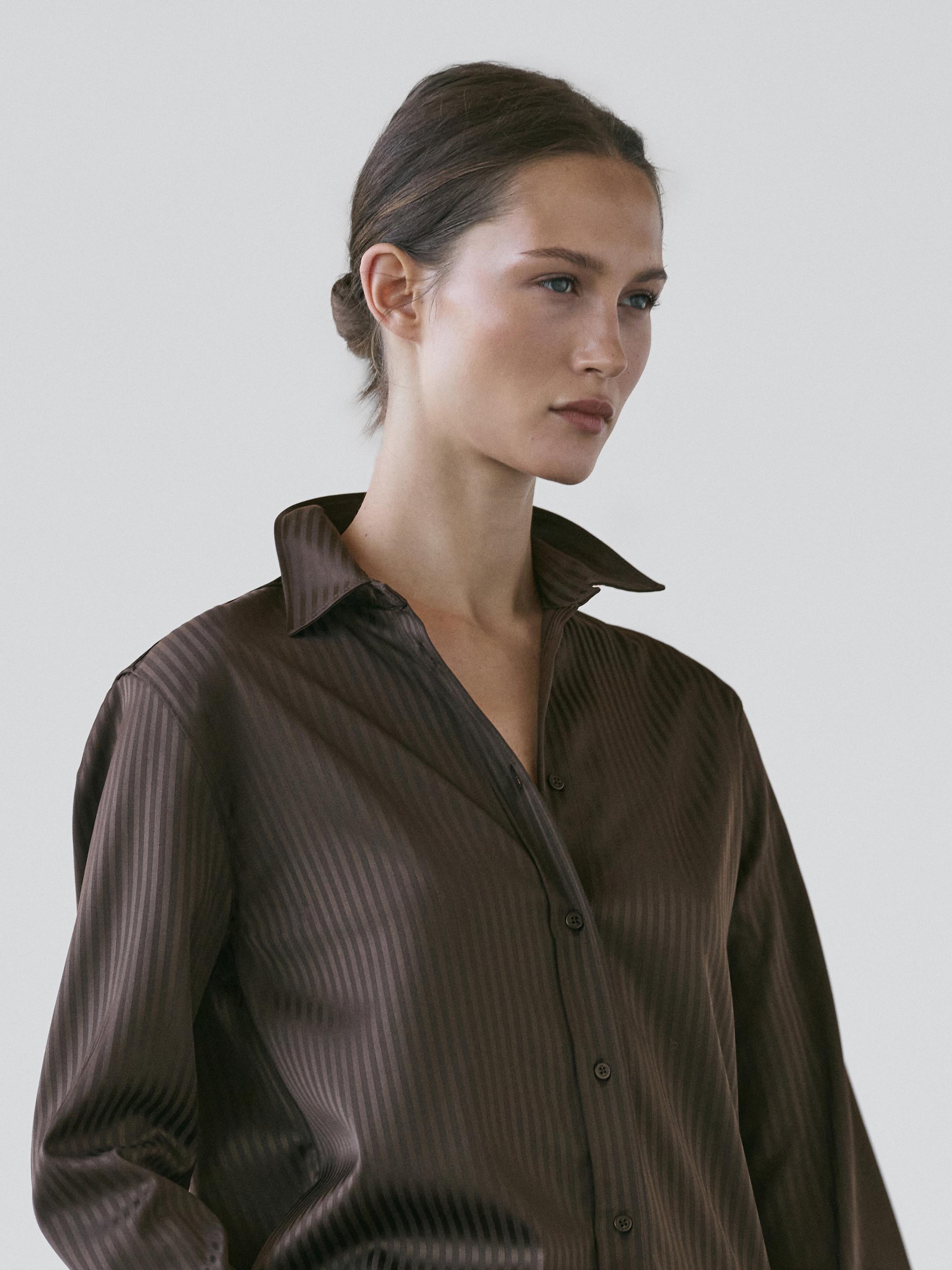 Striped flowing shirt